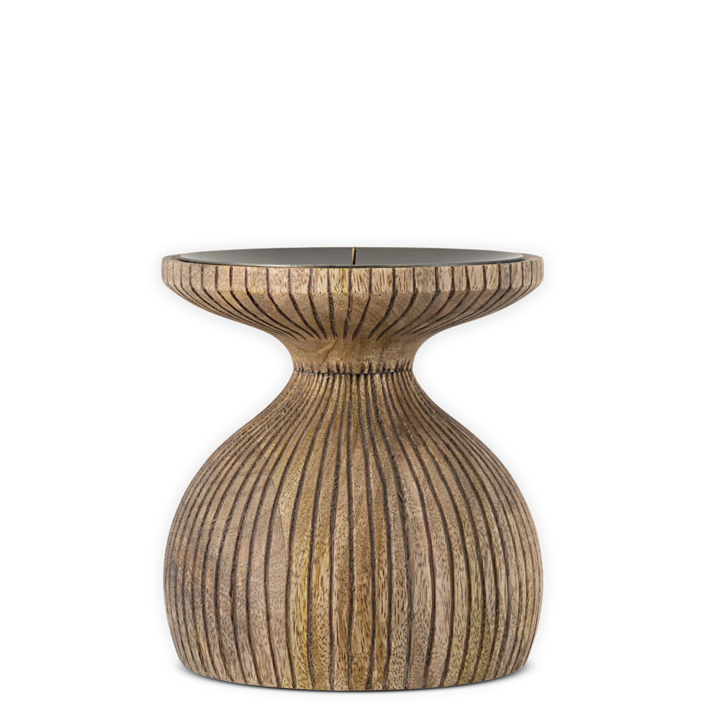 Nkuku Omari Mango Wood Candlestick Natural